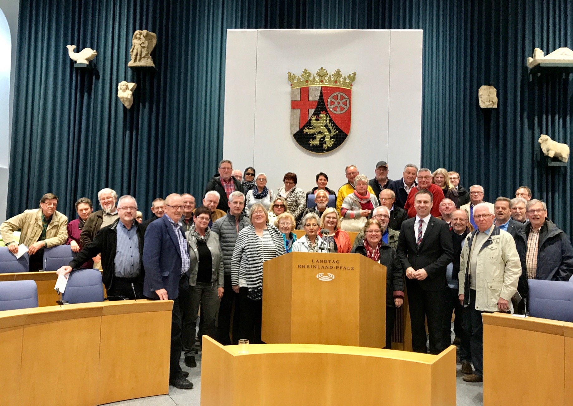 SPD Arbeitsgemeinschaft 60 plus besucht Landtag in Mainz