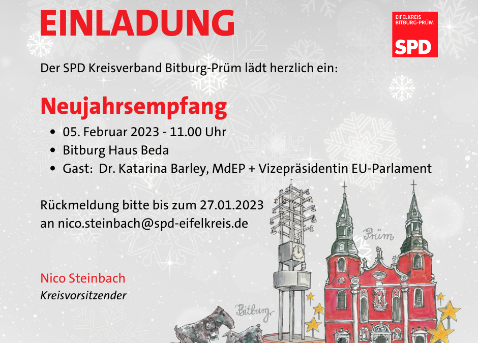 Einladung zum traditionellen Neujahrsempfang der SPD im Eifelkreis